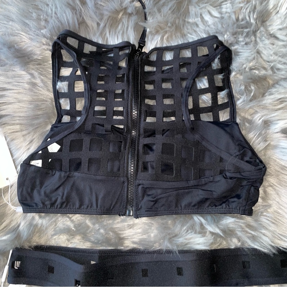 NWT Neoprene black bikini - Picture 5 of 8